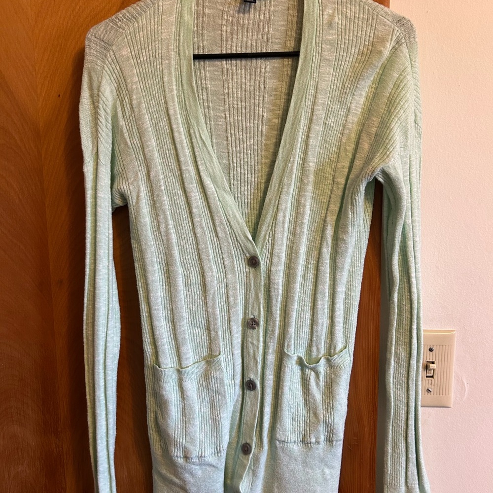 American Eagle Mint Green Women's Cardigan Sweater